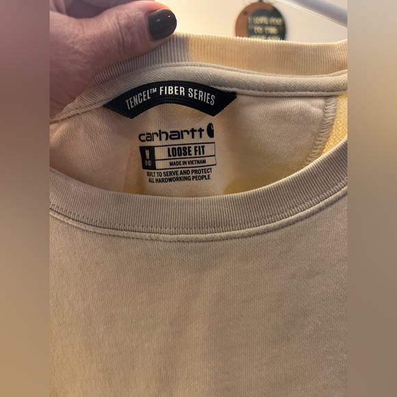 Carhartt womans Tencel Fiber Series Sweatshirt - Cream - Picture 2 of 5